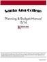 Planning & Budget Manual 13/14