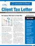 Client Tax Letter Tax Saving and Planning Strategies from your Trusted Business Advisor sm