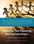 Effective Tax Planning For Partnerships: