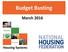 Budget Busting. March Housing Systems. hbnotes. ucnotes