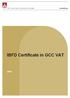IBFD Certificate in GCC VAT