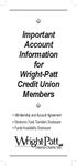 Important Account Information for Wright-Patt Credit Union Members
