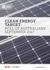 CLEAN ENERGY TARGET: POLL OF AUSTRALIANS SEPTEMBER 2017 CLIMATECOUNCIL.ORG.AU