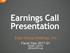 Earnings Call Presentation