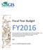 Fiscal Year Budget FY2016