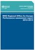 WHO Regional Office for Europe Performance assessment report