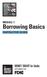 MODULE 7: Borrowing Basics INSTRUCTOR GUIDE. MONEY SMART for Adults
