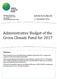 Administrative Budget of the Green Climate Fund for 2017