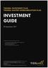 TIDSWELL INVESTMENT PLAN TIDSWELL MASTER SUPERANNUATION PLAN INVESTMENT GUIDE