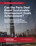 Can the Paris Deal Boost Sustainable Development Goals Acheivement?