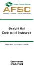 Straight Hail Contract of Insurance