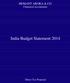 India Budget Statement 2014