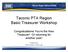 Taconic PTA Region Basic Treasurer Workshop
