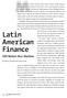 Latin American Finance