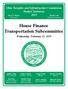 House Finance Transportation Subcommittee