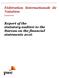 Fédération Internationale de Natation. Lausanne. Report of the statutory auditor to the Bureau on the financial statements 2016