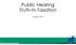 Public Hearing Truth-In-Taxation. August 2016
