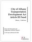 City of Albany Transportation Development Act Article III Fund
