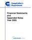 Financial Statements and Appended Notes Year 2005