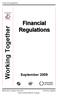 Financial Regulations. Financial. Regulations. Working Together. September Borders College 24/11/ Working Together.