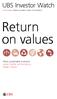 Return on values. UBS Investor Watch. Most sustainable investors expect better performance, bigger impact