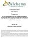 ALCHEMY RESOURCES LIMITED ABN Prospectus