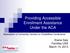 Providing Accessible Enrollment Assistance Under the ACA