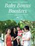 Baby Bonus Boosters. How To Raise A Money-Smart Child