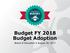 Budget FY 2018 Budget Adoption. Board of Education August 28, 2017
