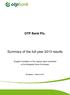 OTP Bank Plc. Summary of the full-year 2013 results. (English translation of the original report submitted to the Budapest Stock Exchange)