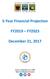 5 Year Financial Projection FY2019 FY2023. December 21, 2017