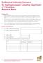 Professional Indemnity Insurance for the Designing and Consulting Department of Contractors Proposal Form
