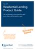 Residential Lending Product Guide.