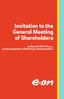 Invitation to the General Meeting of Shareholders. on May 10, 2017, 10 a.m., at the Grugahalle in Essen, Norbertstraße 2