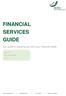 FINANCIAL SERVICES GUIDE