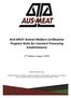 AUS-MEAT Animal Welfare Certification Program Rules for Livestock Processing Establishments