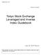 Tokyo Stock Exchange Leveraged and Inverse Index Guidebook