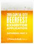FIND OUT HOW YOU CAN BE A 2014 CAPIT AL CIT Y BEERFEST 2015 CAPITAL CITY BEERFEST EXHIBITOR APPLICATION SATURDAY, MAY 2