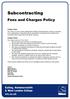 Subcontracting. Fees and Charges Policy