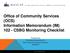 Office of Community Services (OCS) Information Memorandum (IM) CSBG Monitoring Checklist