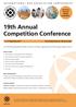 19th Annual Competition Conference