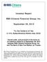 Investor Report. RBS Citizens Financial Group, Inc. September 30, 2013