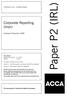 Paper P2 (IRL) Corporate Reporting (Irish) Tuesday 9 December Professional Level Essentials Module