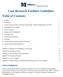 Core Research Facilities Guidelines Table of Contents