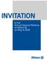 INVITATION. to the Annual General Meeting of Allianz SE on May 9, 2018