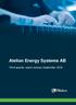 Alelion Energy Systems AB. Third-quarter report January-September 2018