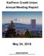 KaiPerm Credit Union Annual Meeting Report May 24, 2018