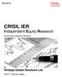 CRISIL IER Independent Equity Research