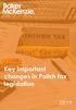 Key important changes in Polish tax legislation