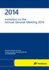 Invitation to the Annual General Meeting 2014